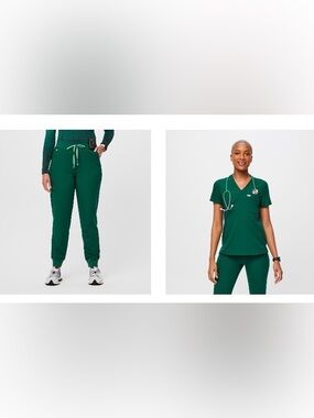 Figs Women's Hunter Green High-Waisted Jogger Scrub SET!!!!!!
